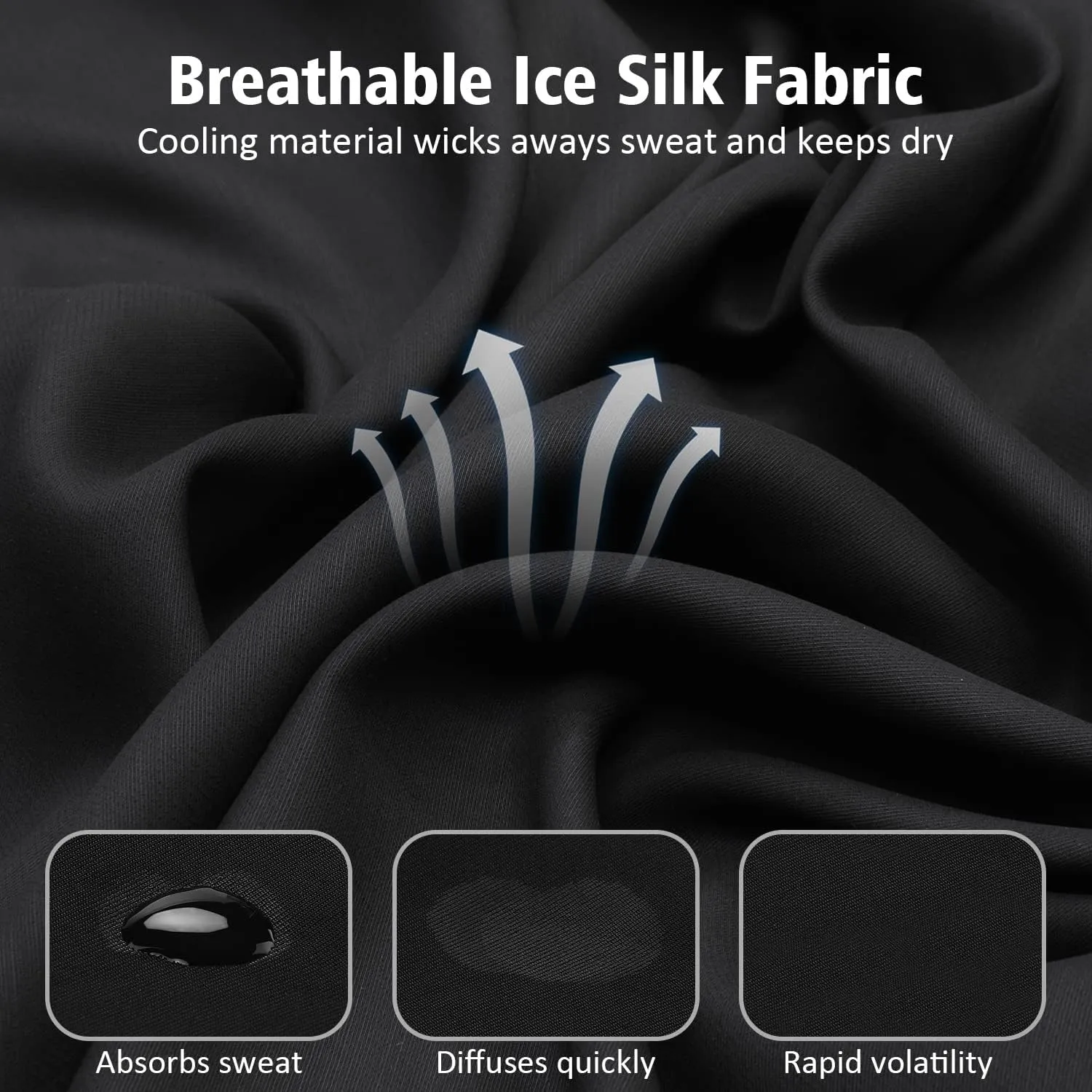 Summer Balaclava Men Women Cooling Ice Silk Face Mask Sun UV Protection Balaclava Hood for Cycling Motorcycling Black