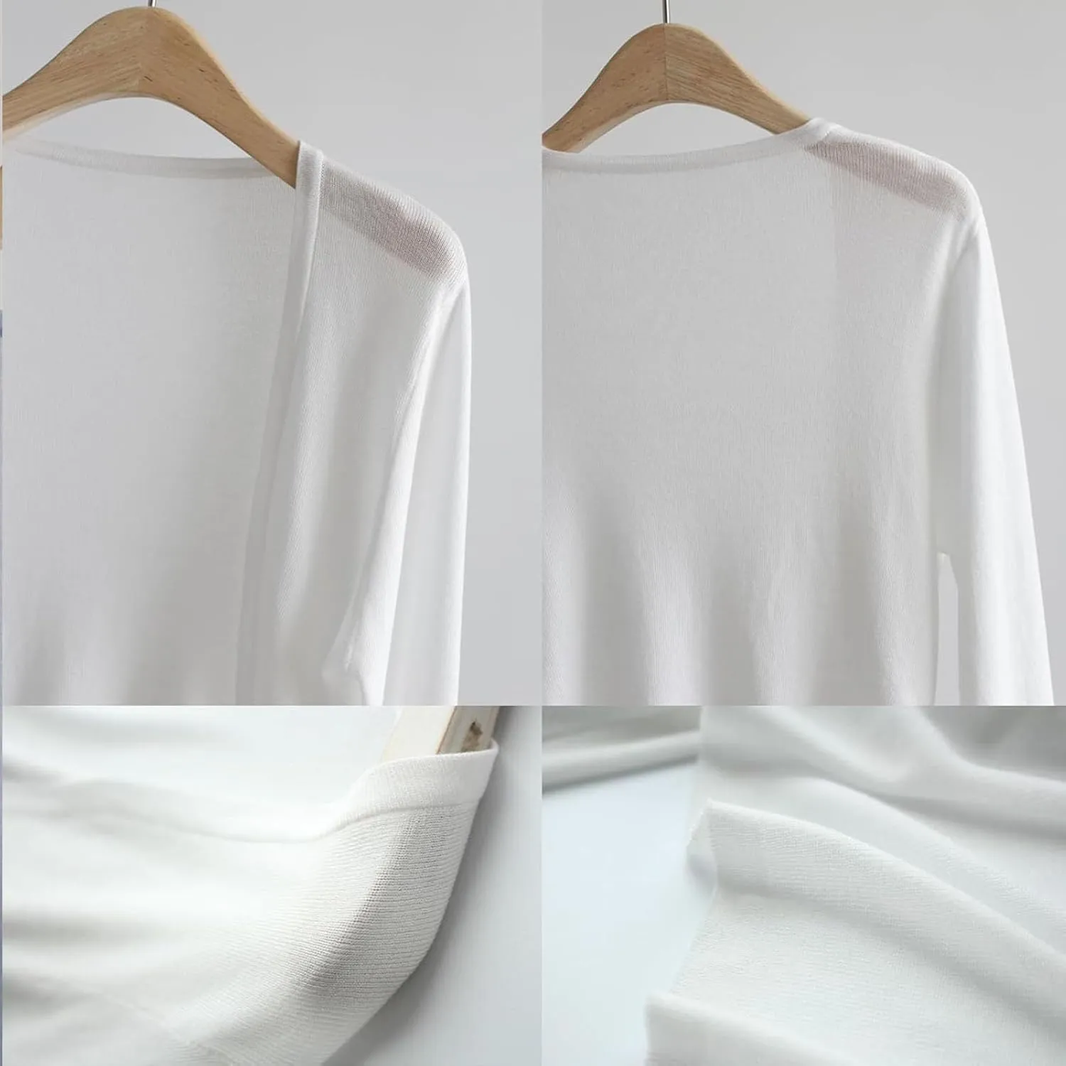 Sun Knit Cardigan Women's Thin Ice Silk Coat Shawl Air-Conditioned Shirt with Slip Skirt,Sun Shawls for Women