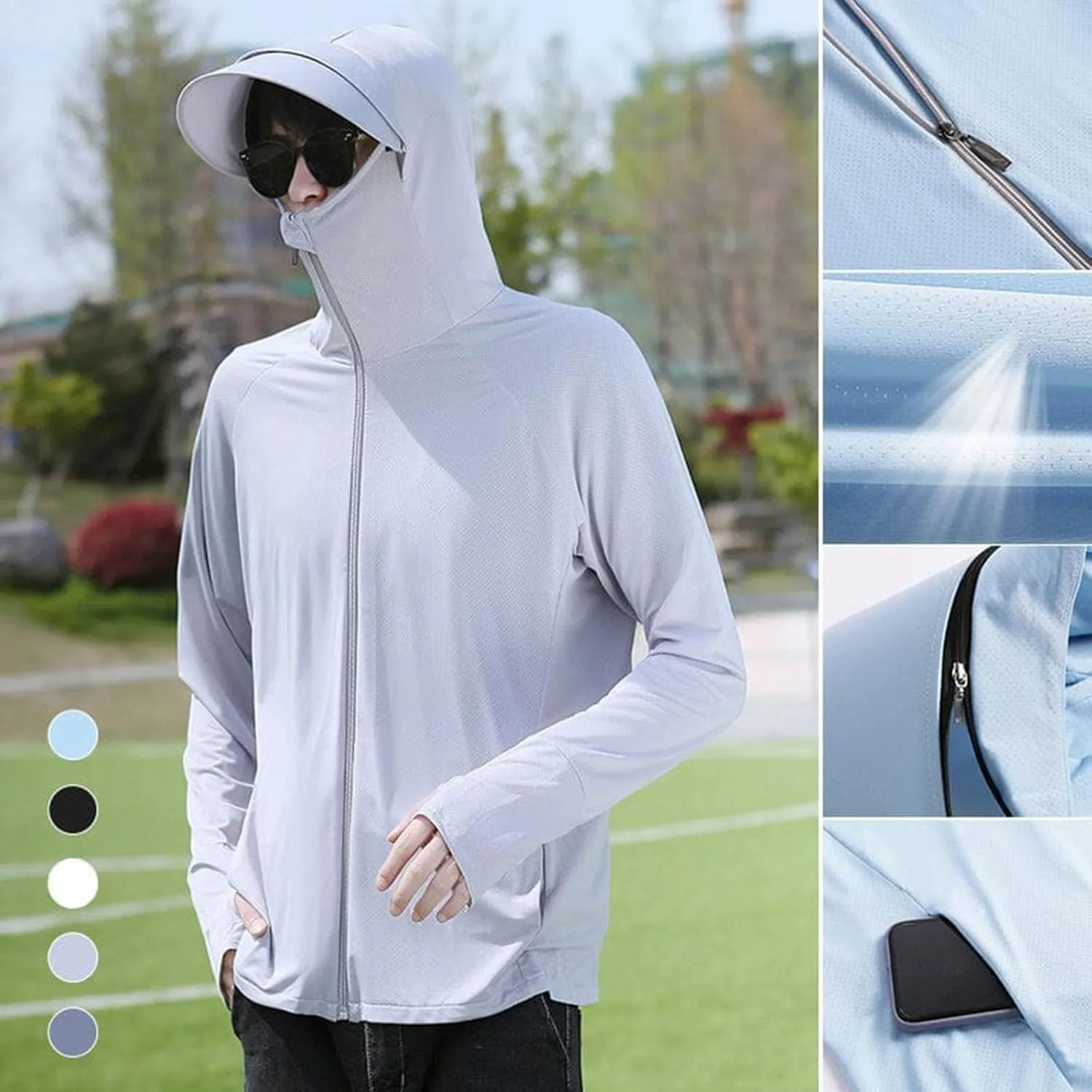 Sun Protection Jacket Unisex, UV Protection Clothing Sun Protection Hoodie,Sun Protection Outdoor