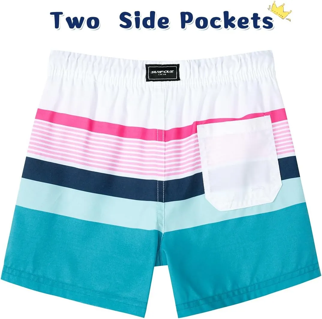 SURF CUZ Surfcuz Little Boys Swim Trunks UPF 50  Toddler Beach Shorts Swimsuit Kids Quick Dry Swimwear