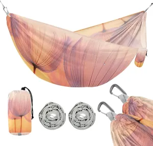 susiyo Portable Camping Hammock Delicate Dandelion Printed Lightweight Hammock Comfortable Travel Swing with Tree Straps for Camping Hiking Backpacking Travel or Beach - Up to 330lbs