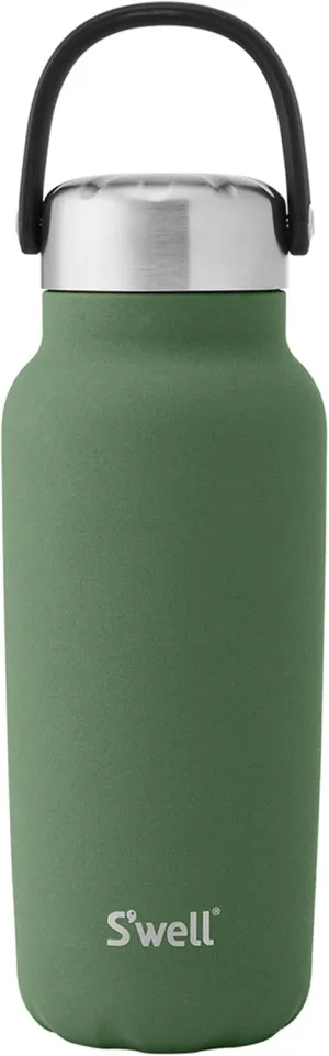 S'well Recycled Stainless Steel Explorer with Insulated Lid and Handle, 32oz, Green Jasper, Triple Layered Vacuum Insulated Containers Keeps Drinks Cold for 42 Hours and Hot for 10