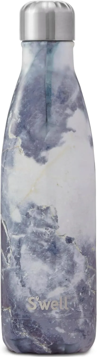 S'well Stainless Steel Water Bottle, 17oz, Blue Granite, Triple Layered Vacuum Insulated Containers Keeps Drinks Cold for 36 Hours and Hot for 18, BPA Free, Perfect for On the Go