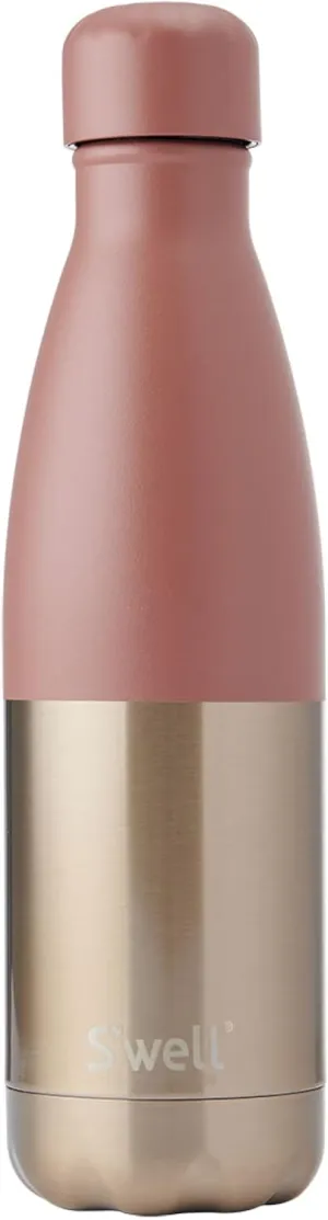 S'well Stainless Steel Water Bottle, 17oz, Mauve Pyrite, Triple Layered Vacuum Insulated Containers Keeps Drinks Cold for 36 Hours and Hot for 18, BPA Free, Perfect for On the Go