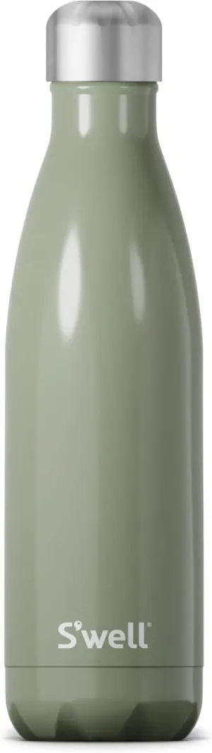 S'well Stainless Steel Water Bottle, 17oz, Mountain Sage, Triple Layered Vacuum Insulated Containers Keeps Drinks Cold for 36 Hours and Hot for 18, BPA Free, Perfect for On the Go