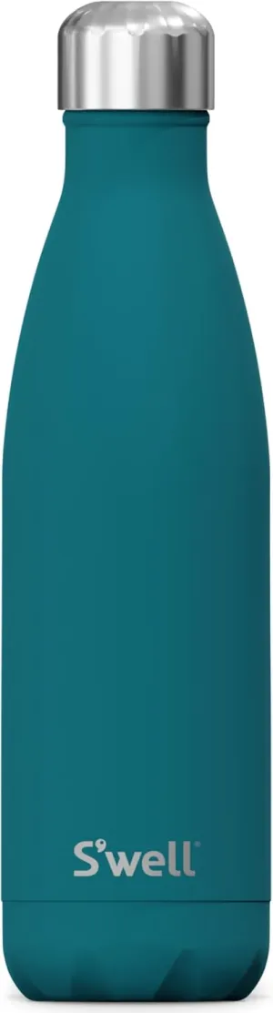 S'well Stainless Steel Water Bottle, 17oz, Peacock Blue, Triple Layered Vacuum Insulated Containers Keeps Drinks Cold for 36 Hours and Hot for 18, BPA Free, Perfect for On the Go