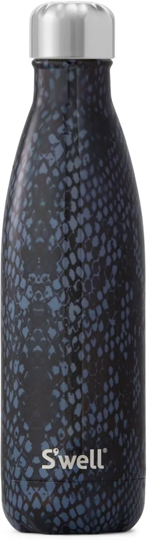 S'well Vacuum Insulated Stainless Steel Water Bottle, 17 oz, Black Boa