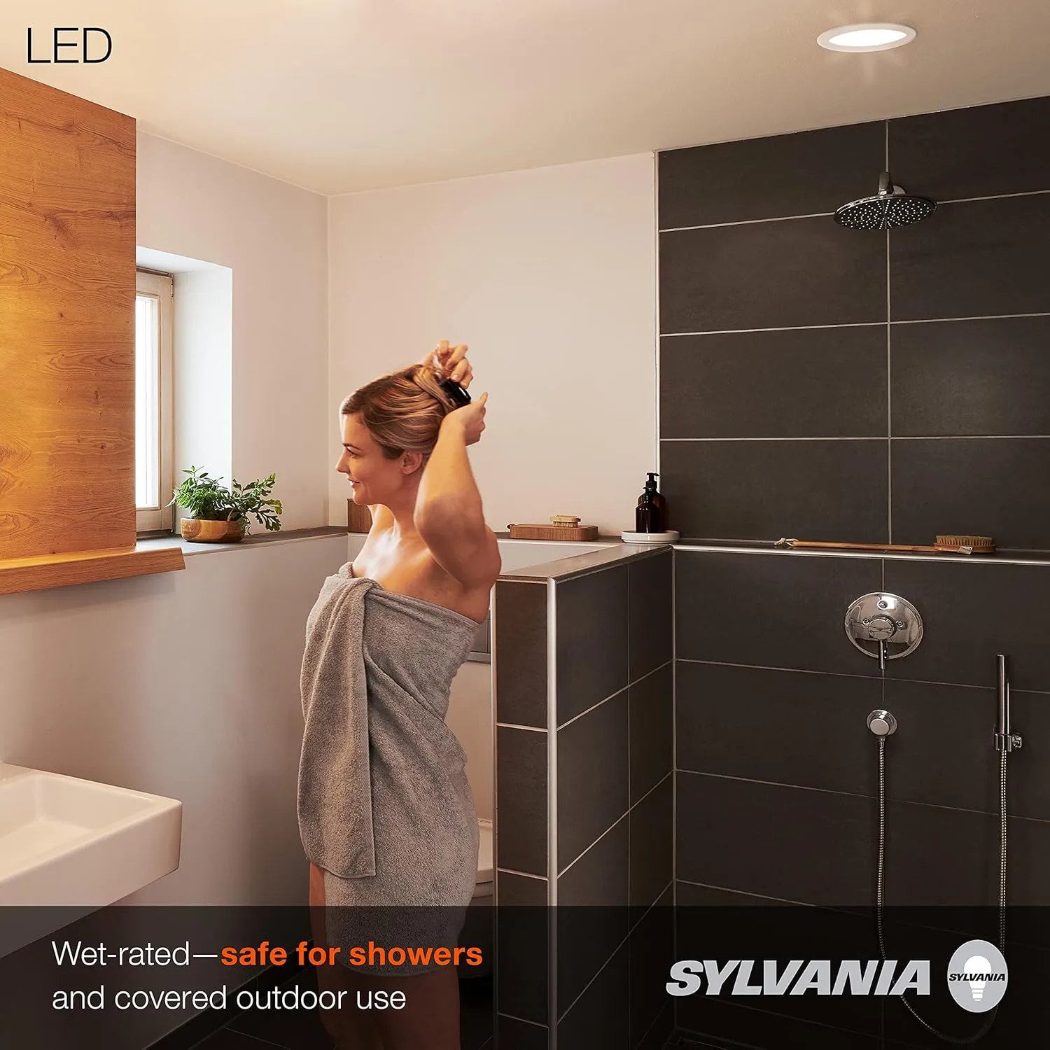 SYLVANIA LED Bulb RT 5"/6" Recessed Downlight Kit, 65W Equivalent, Efficient 9W, Dimmable, 625 Lumens, Soft White, 2700K, Contractor Series - 1 Pack (74405)