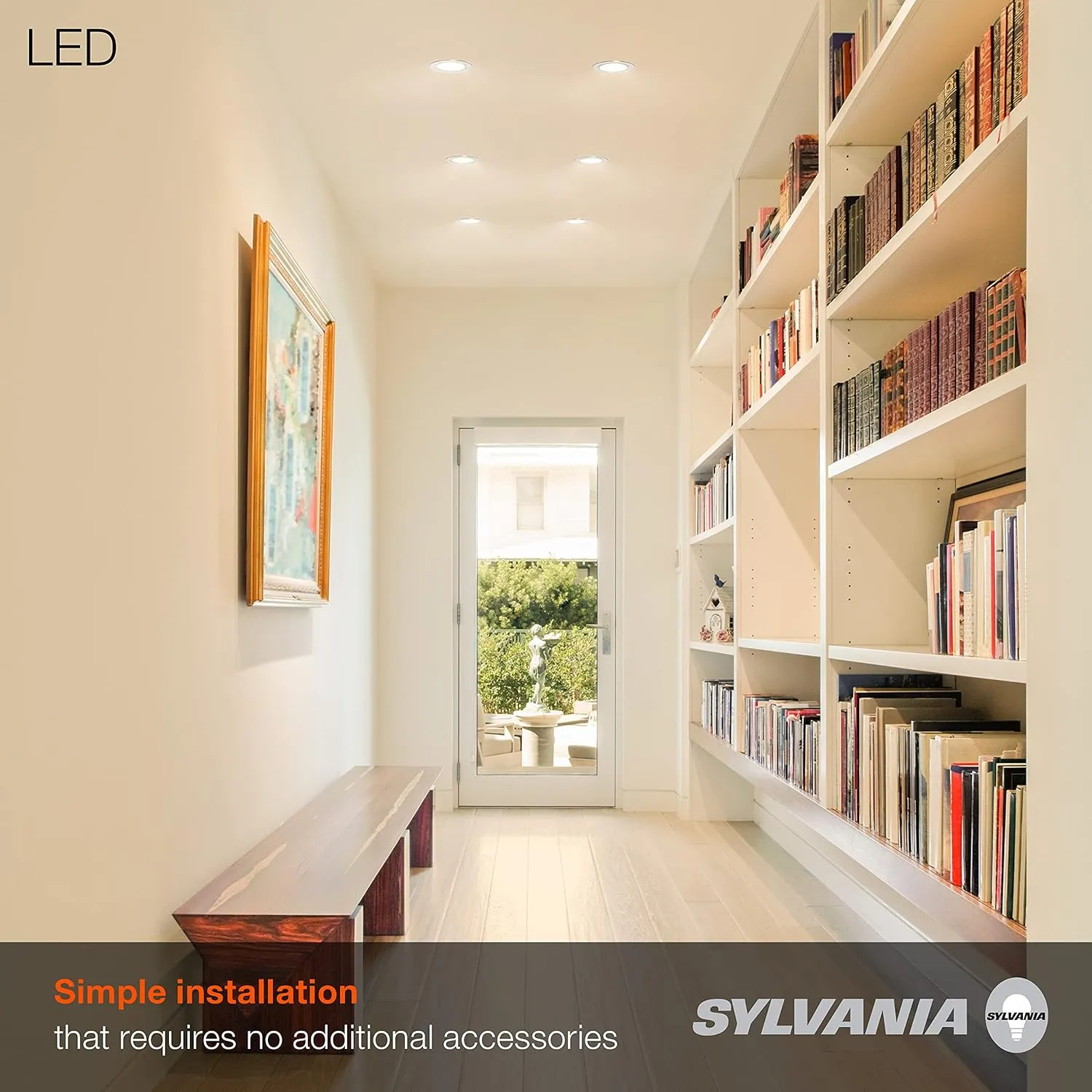 SYLVANIA LED Bulb RT 5"/6" Recessed Downlight Kit, 65W Equivalent, Efficient 9W, Dimmable, 625 Lumens, Soft White, 2700K, Contractor Series - 1 Pack (74405)