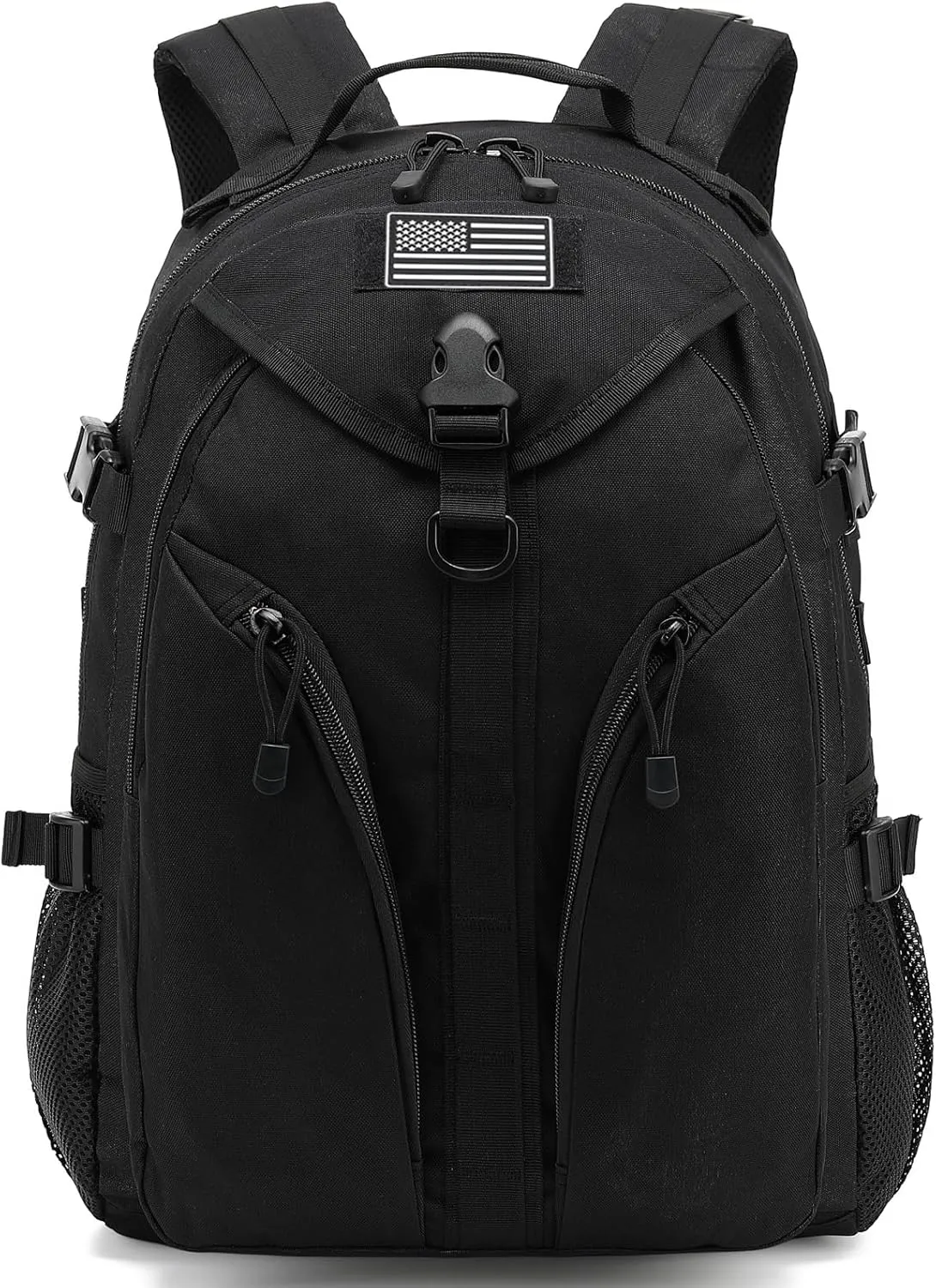 Tactical Backpack Boys School Backpacks Mens College Bookbags for Kids Teens Adults Camping Hiking Traveling (Black)