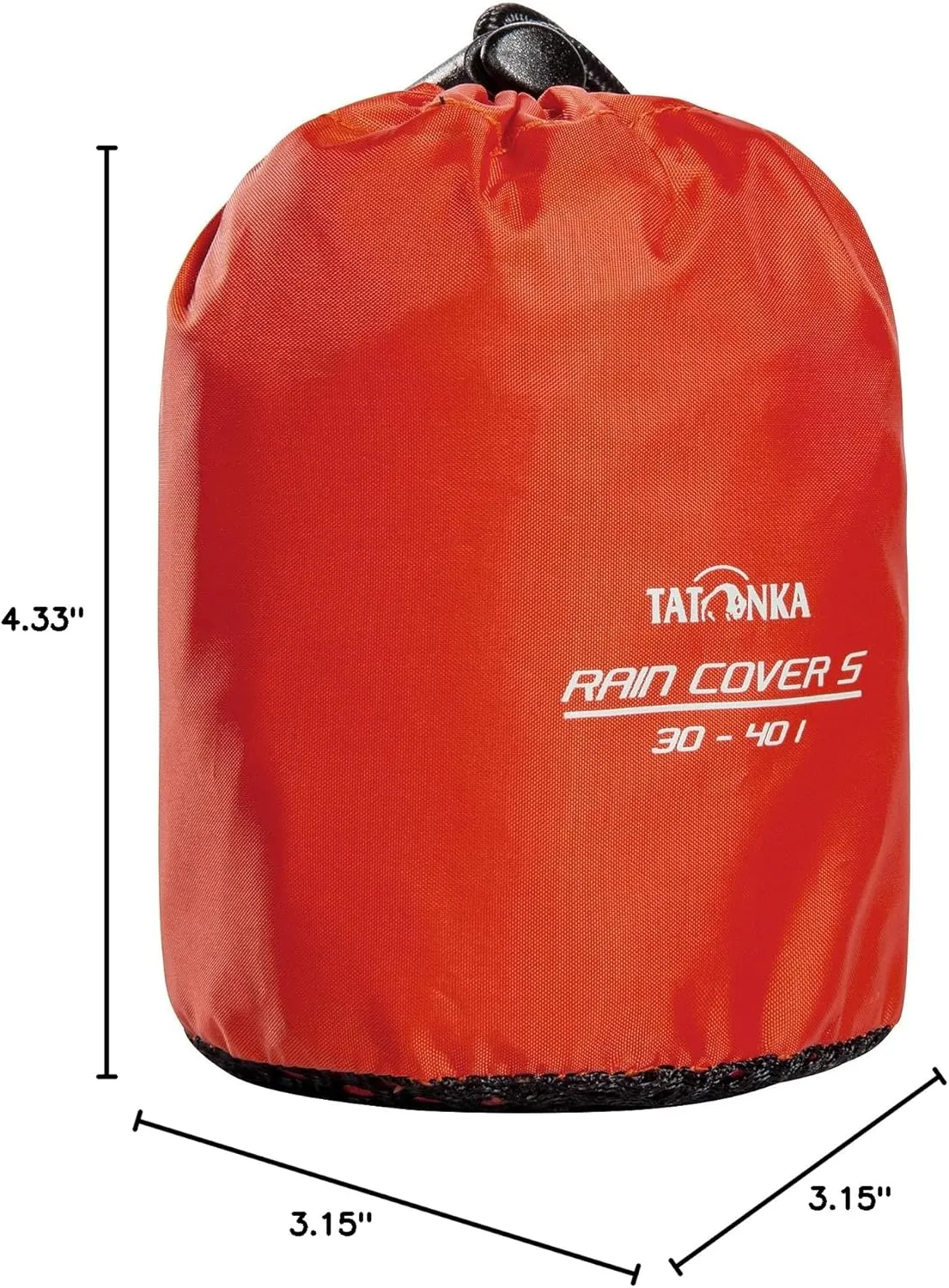 Tatonka Lightweight rain Cover for Backpacks of 30-40 litres Volume, Red Orange, l
