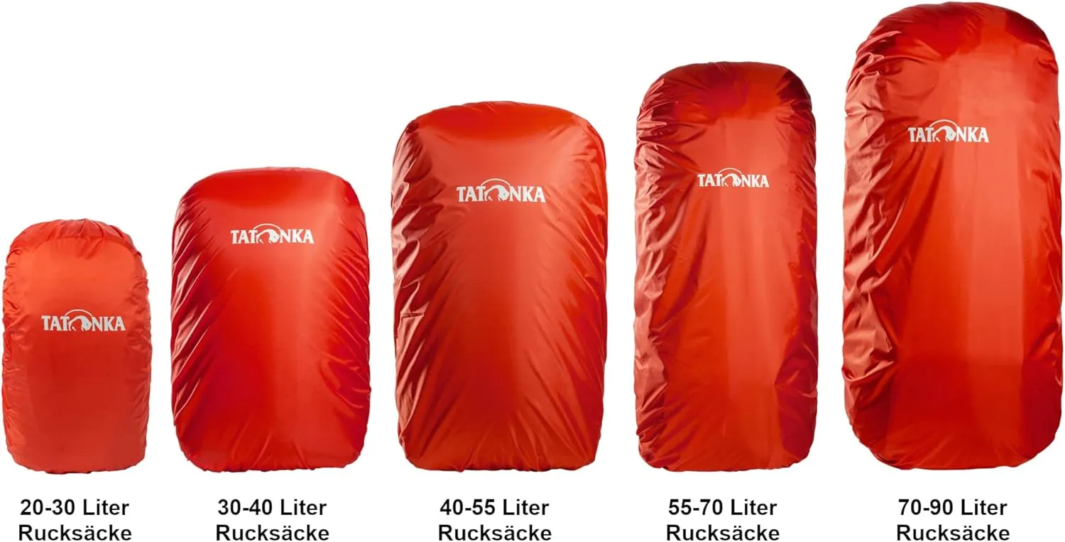 Tatonka Lightweight rain Cover for Backpacks of 30-40 litres Volume, Red Orange, l