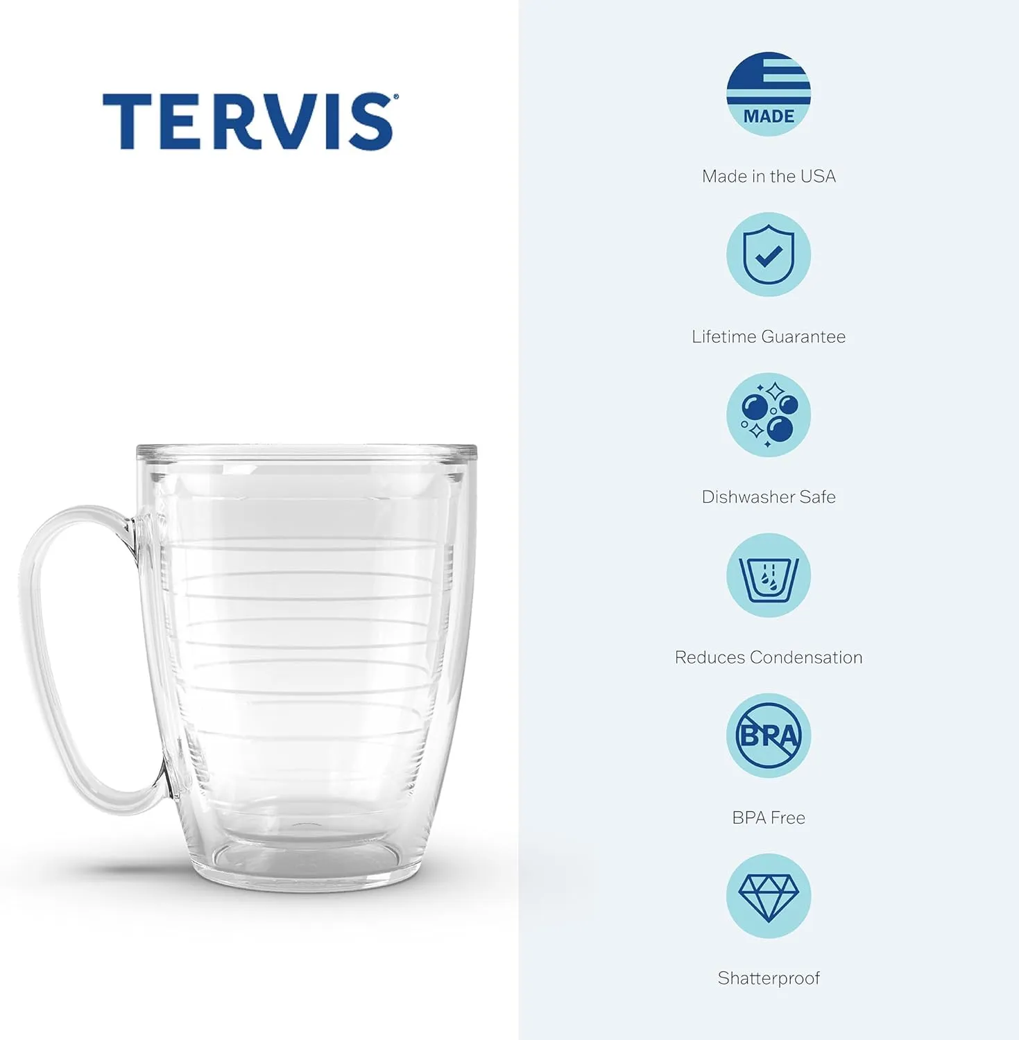 Tervis American Flag Made in USA Double Walled Insulated Tumbler, 1 Count (Pack of 1), Unlidded