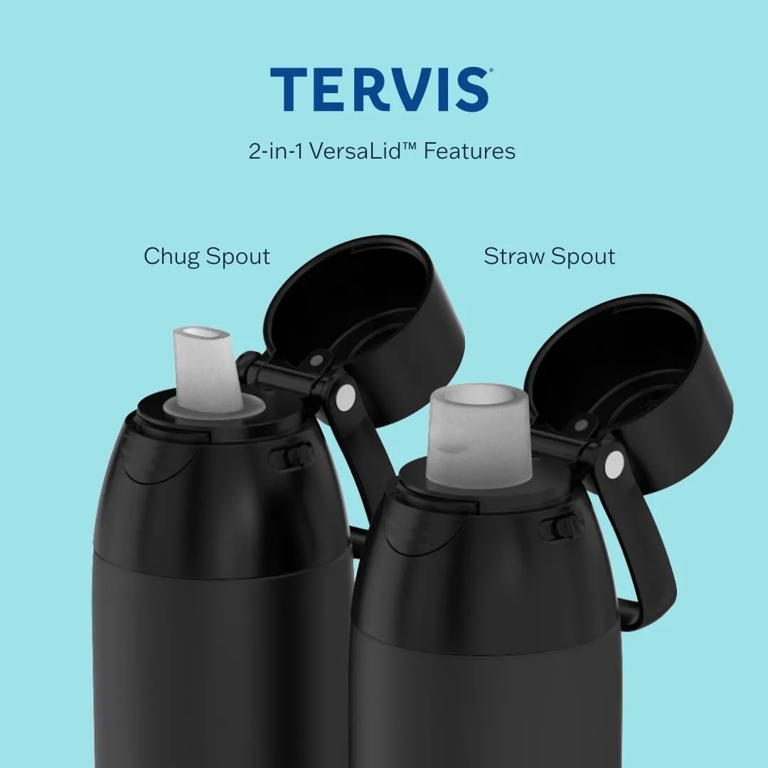 Tervis Venture Water Bottle Inkreel - Colorburst Triple Walled Insulated Tumbler Travel Cup Keeps Drinks Cold & Hot, 36oz, Stainless Steel
