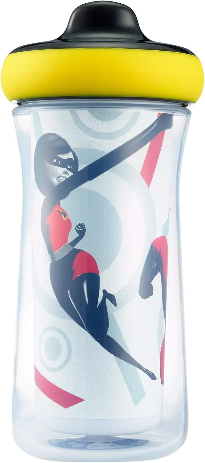 The First Years Disney Incredibles 2 Insulated Hard Spout Pack of Sippy Cups for Toddlers, 9 Ounce (Pack of 2)