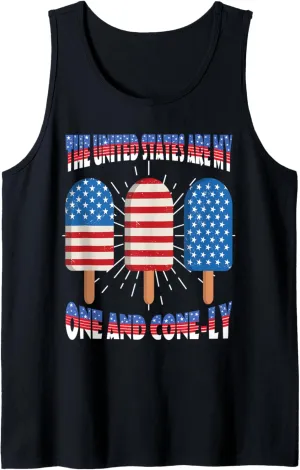The United States are my one and cone-ly us flag ice cream Tank Top