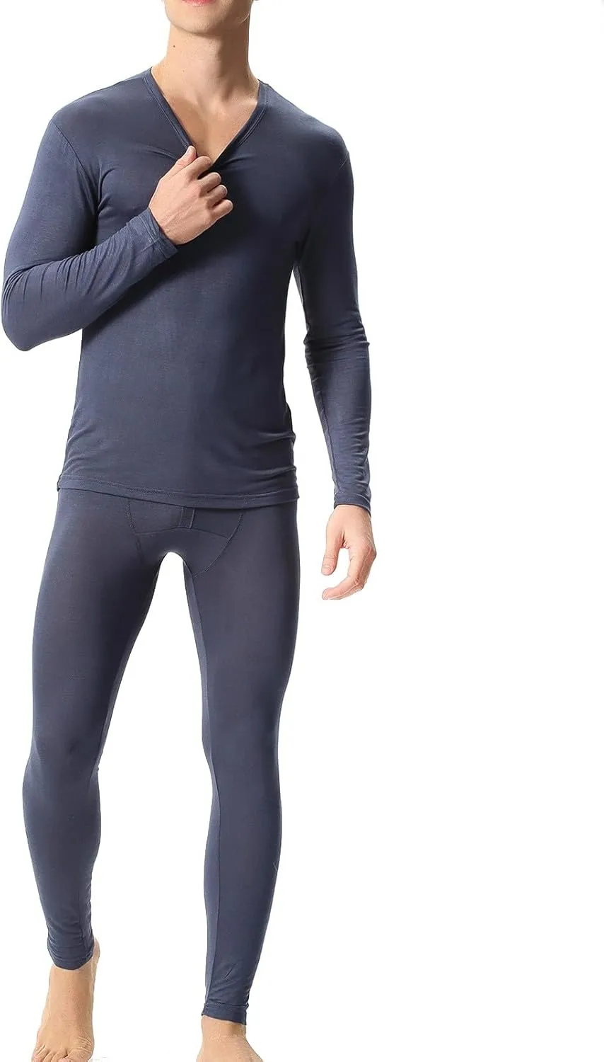 Thermal Underwear for Men Fleece Lined Base Layer Set for Cold Weather Thermal Base Layer Cold Weather Bottom Top