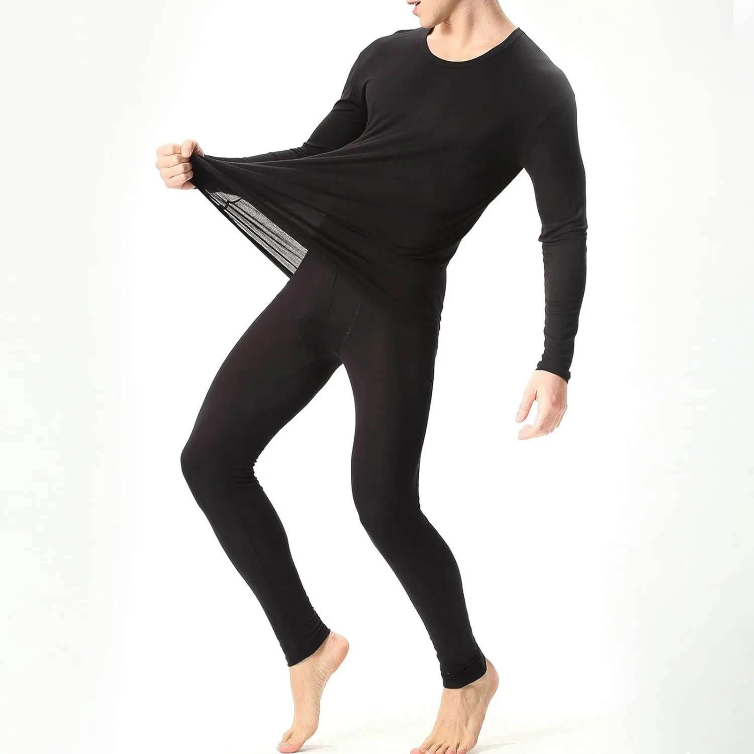 Thermal Underwear for Men Fleece Lined Base Layer Set for Cold Weather Thermal Base Layer Cold Weather Bottom Top