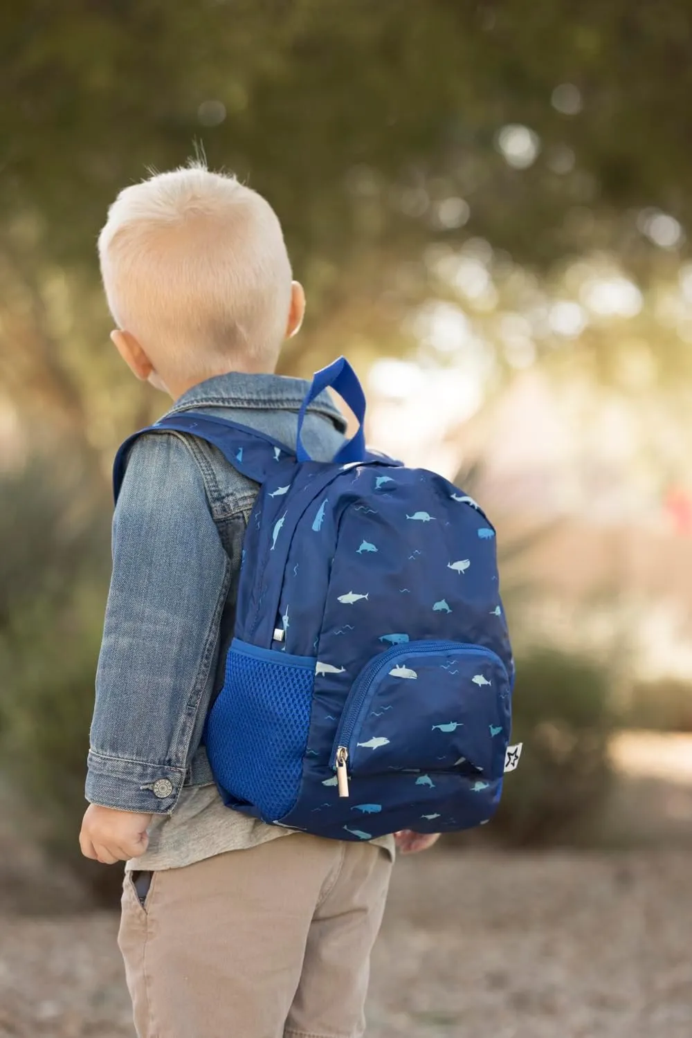 Tiny Twinkle Toddler Backpack – lightweight, waterproof, folds up into pouch. Great for travel, daycare, beach, swim school