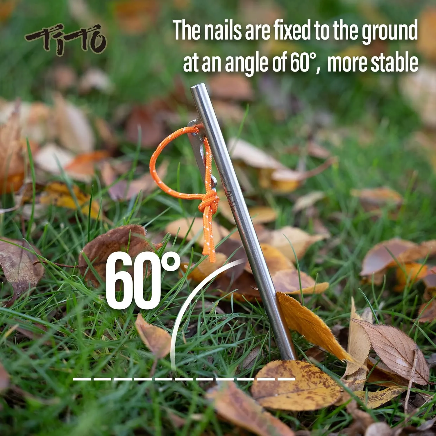 TiTo Titanium Tent Pegs Stakes Lightweight Snowfield Grassland Heavy Duty Tent Nails for Outdoor Camping Hiking and Plant Support Garden Stakes 4pcs/6pcs (8×400mm-4pcs)