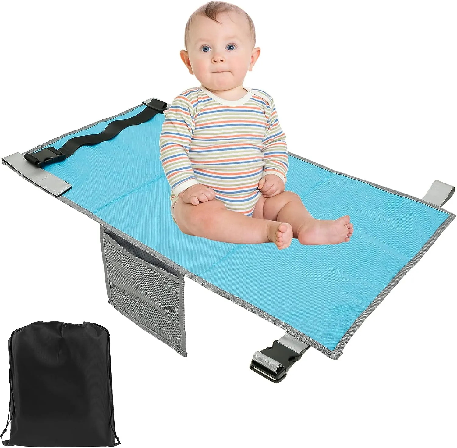 Toddler Airplane Seat Extender Baby Bed, Portable Airplane Footrest Hammock Travel Leg Rest