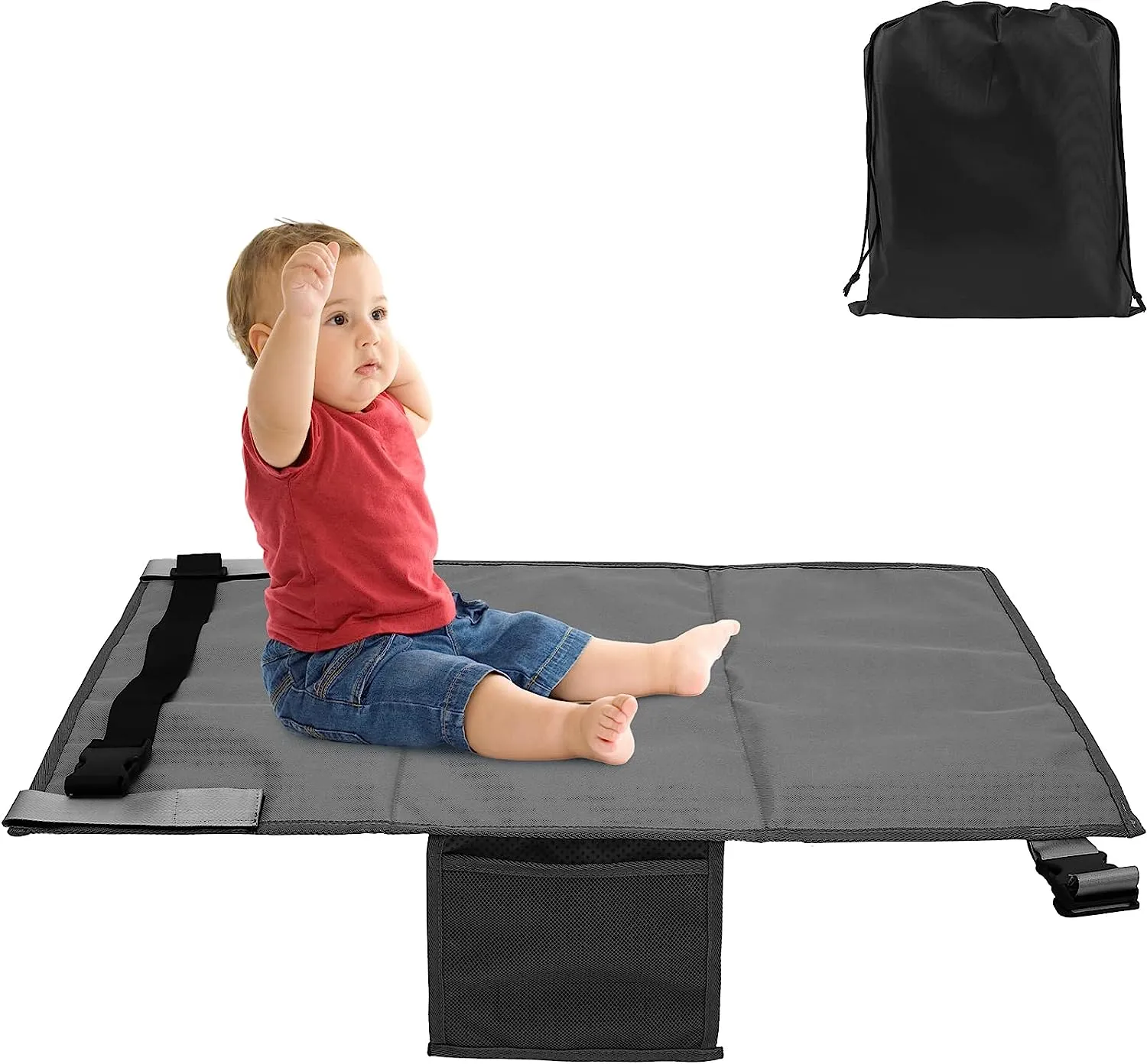 Toddler Airplane Seat Extender Baby Bed, Portable Airplane Footrest Hammock Travel Leg Rest