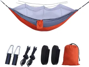 tomatic Quick-Opening Hammock with Mosquito Net Camping Portable Hammock -rolr Nylon Hammock