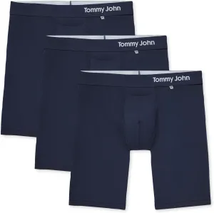 Tommy John Men’s Underwear – Cool Cotton Hammock Pouch Boxer Brief with Longer 8" Inseam – Comfortable Underwear