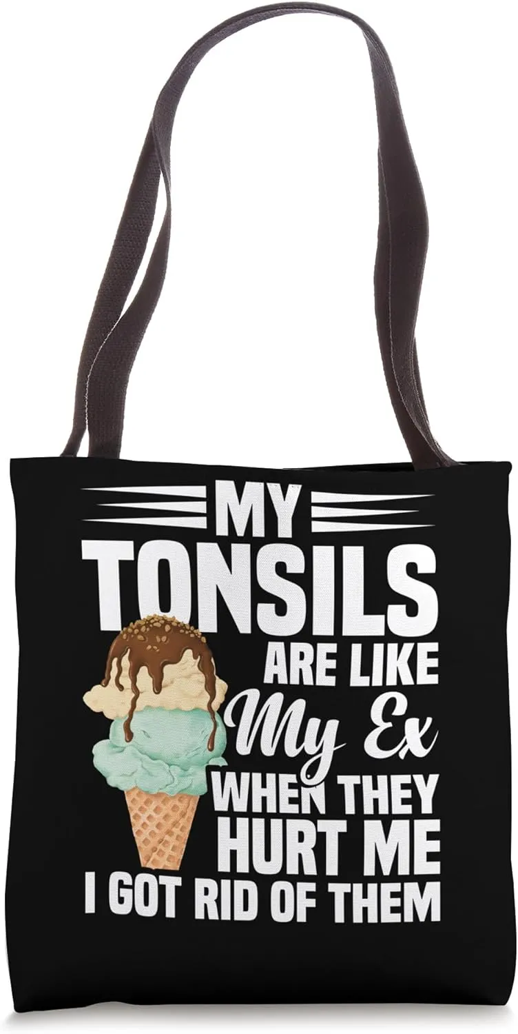 Tonsillitis Removal Tonsillectomy Tonsil Surgery Recovery Tote Bag