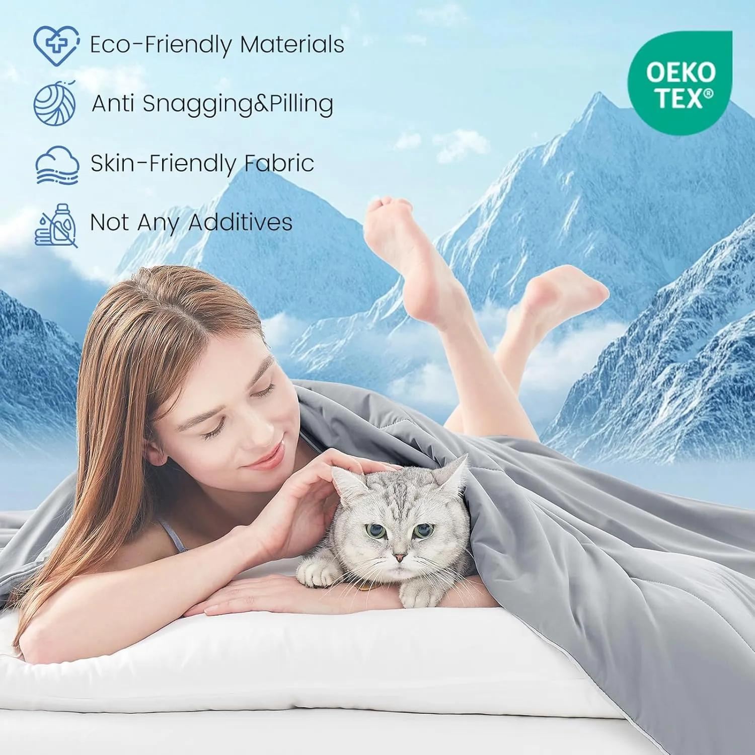 Topcee Cooling Comforter Queen Size (90"x90")-Cooling Blanket Everlasting Cold Touch for Hot Sleepers-Q-max>0.45 Double-Sided Lightweight Design Summer Ice Blanket for Night Sweats-Darkgrey