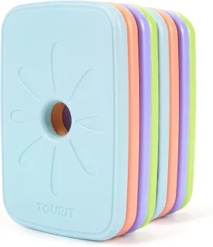 TOURIT Ice Packs for Lunch Boxes/Bags and Coolers, Lunch Box Cooler Ice Packs Reusable, Slim and Long Lasting Cool Pack for Work, Picnic or Camping