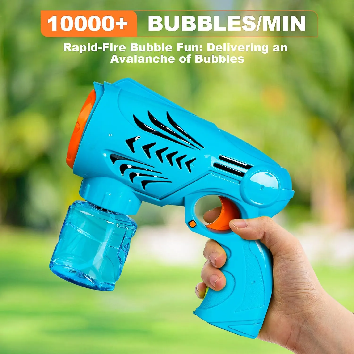 TOY Life 2 Pack Bubble Guns Blaster with 2 Solutions, Leak-Proof Bubble Machine Guns for Kids Indoor Outdoor Game for Kids Summer Toys, Birthday Gifts Bubbles Toys Outdoor Activity Easter Party Favors