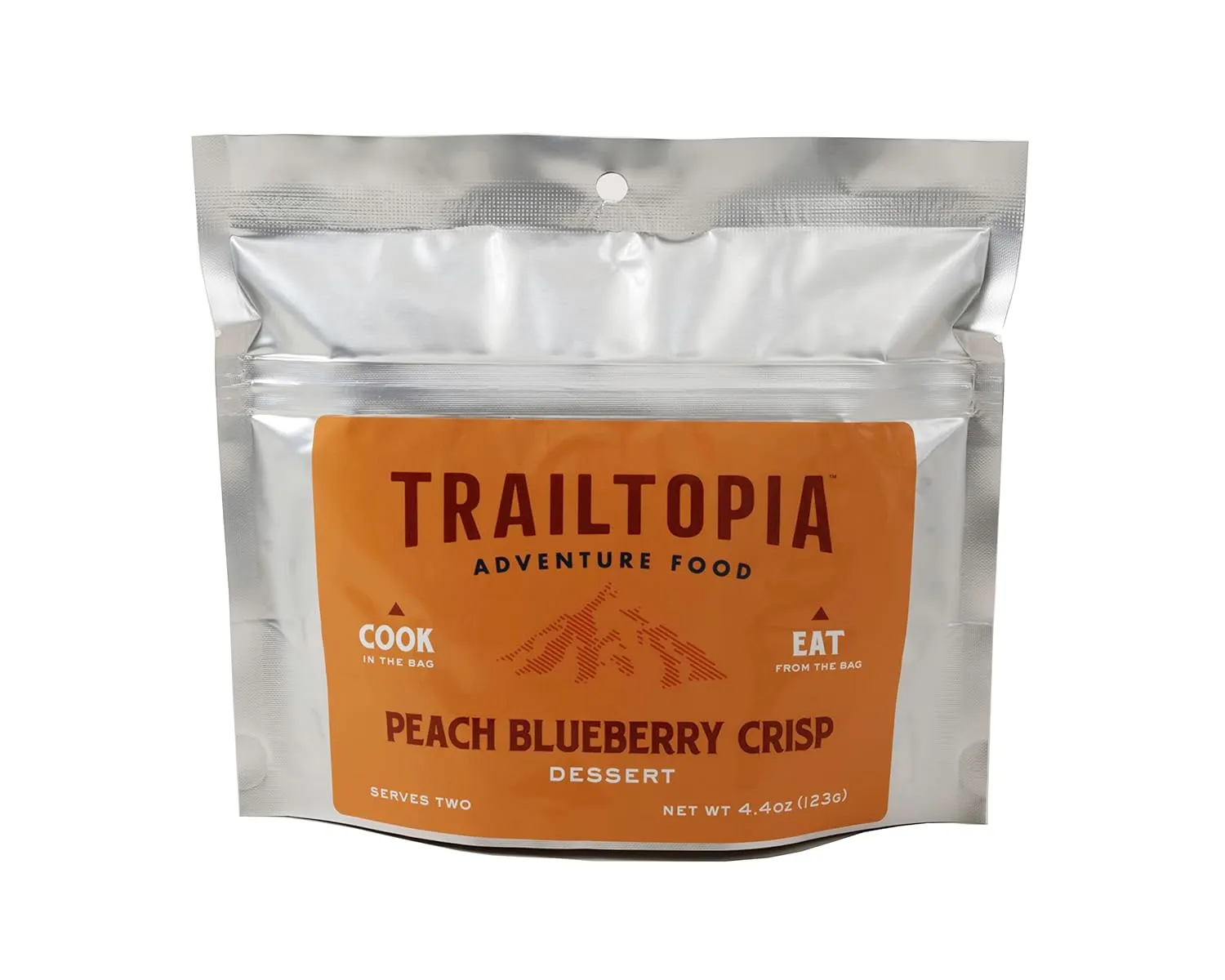 Trailtopia Peach Blueberry Crisp - Freeze Dried Hiking Dessert | Delicious Taste | Quick & Easy Preparation | Lightweight | Perfect for Camping & Backpacking | High Energy Snack for Outdoor Adventures