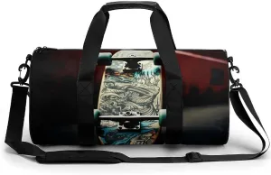 Travel Duffel Bag for Men And Women,Skate Boards Waterproof Sports Fitness Bag Portable Travel Duffel Bag