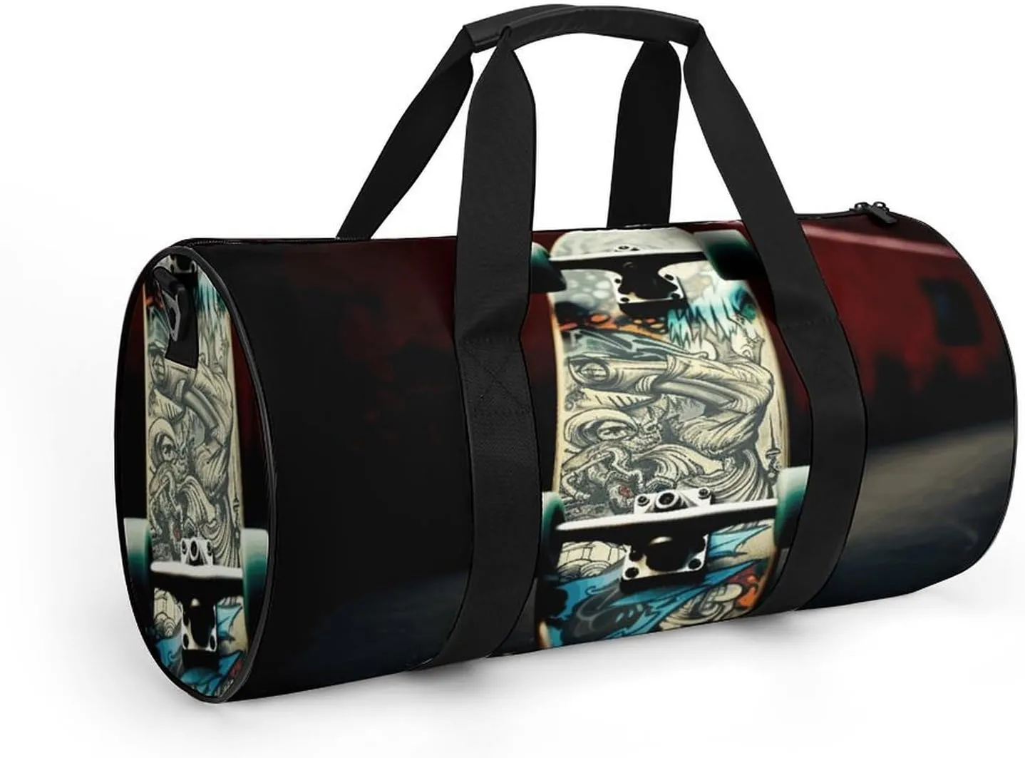Travel Duffel Bag for Men And Women,Skate Boards Waterproof Sports Fitness Bag Portable Travel Duffel Bag