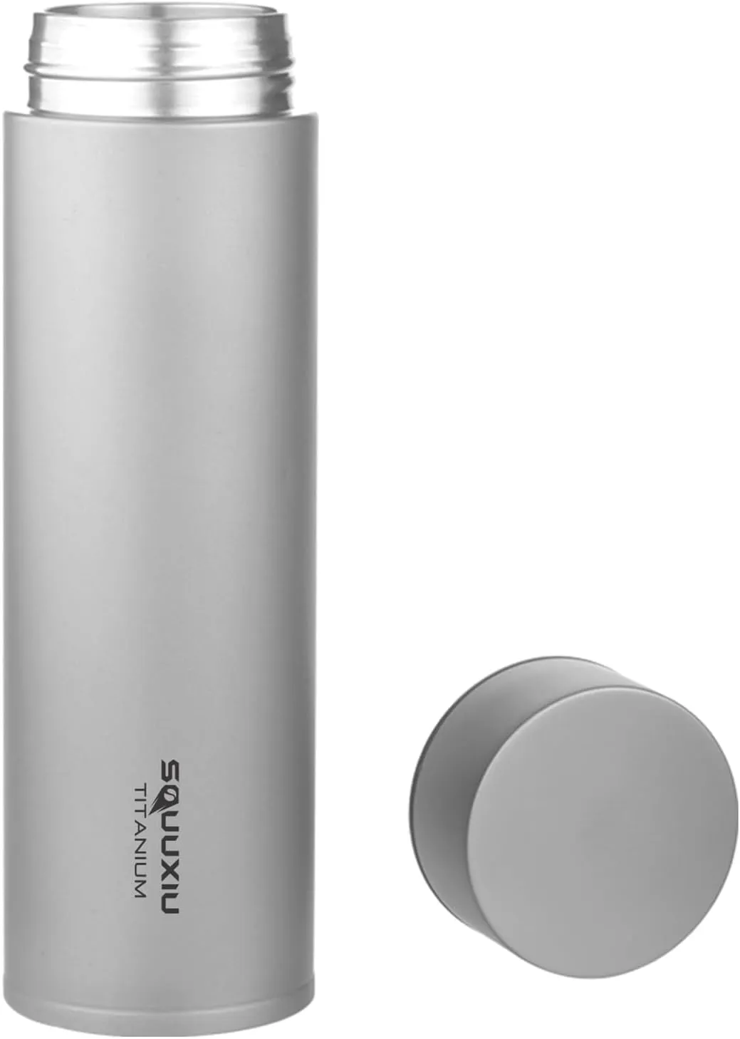 Travel Insulated Water Bottle 450ml Lightweight with Tea Filter Titanium Vacuum Flask Outdoor Water Bottles for Camping Backpacking Hiking