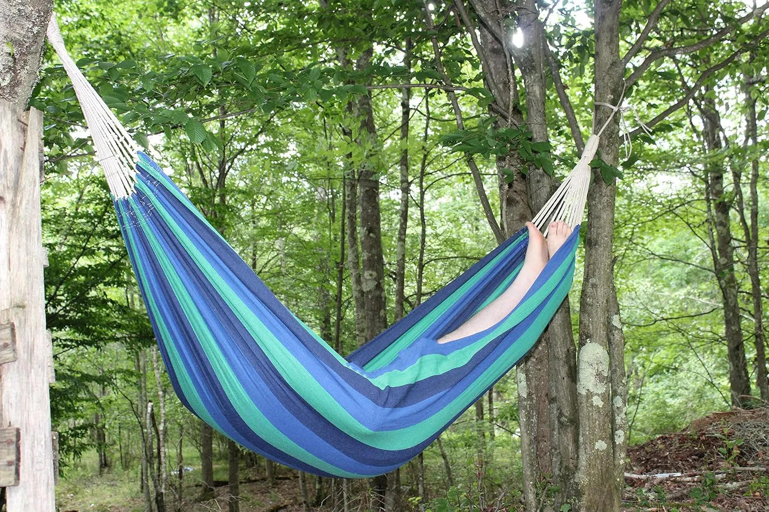 Trekmate Breathable Cotton Fabric Canvas Single Person Brazilian Hammock,for Camping, Outdoors Gear, Backpack, Hiking, Hunting,Backyard