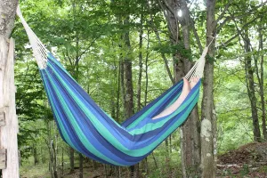 Trekmate Breathable Cotton Fabric Canvas Single Person Brazilian Hammock,for Camping, Outdoors Gear, Backpack, Hiking, Hunting,Backyard