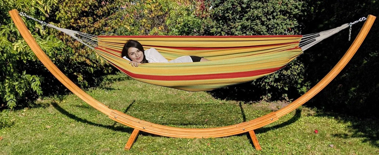 Trekmate Breathable Cotton Fabric Canvas Two Person Double Brazilian Hammock,for Camping, Outdoors Gear, Backpack, Hiking, Hunting,Backyard