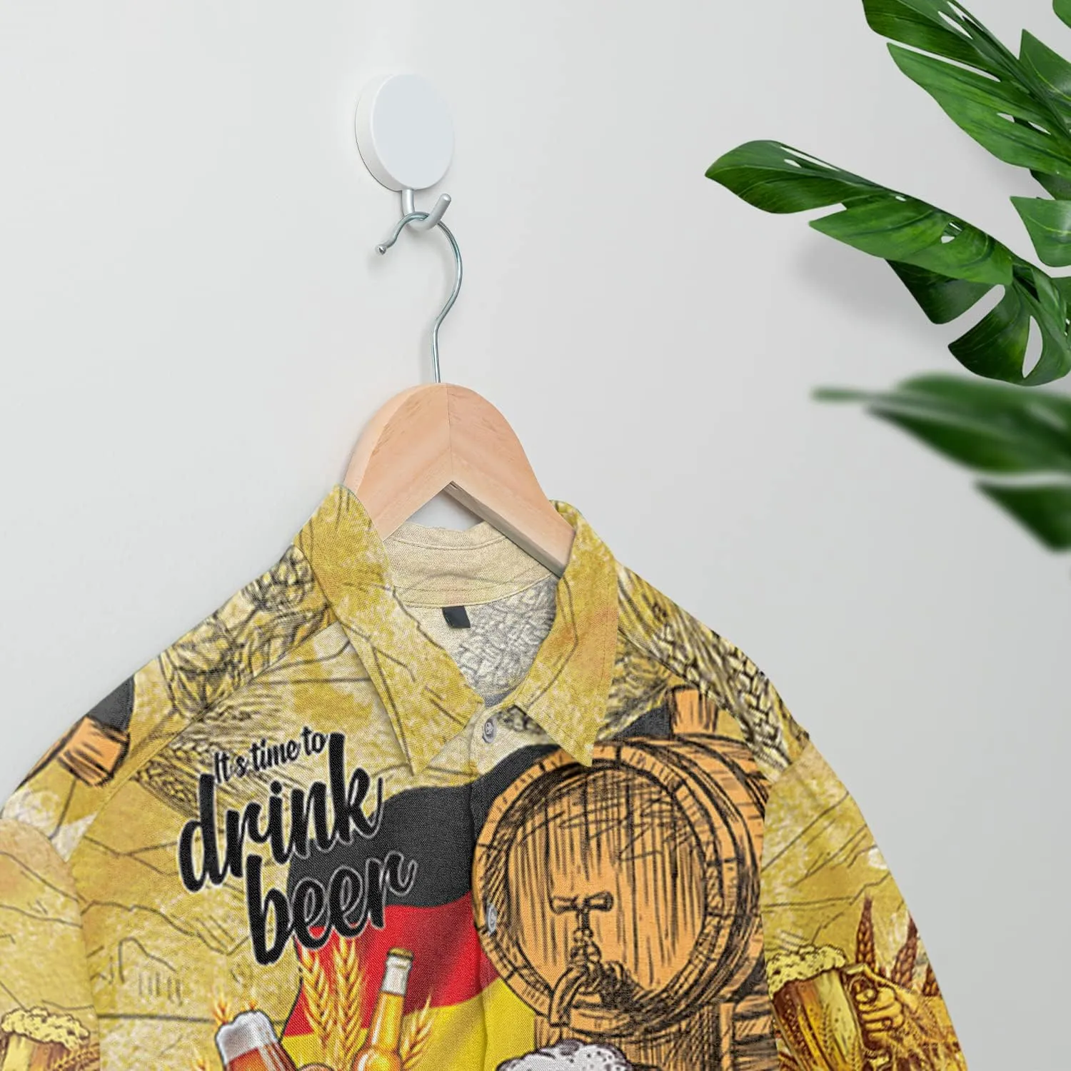 Tropical Beer Hawaiian Shirts for Men- Casual Short Sleeve Craft Beer Cool Summer Hawaiian Shirt (HN-HW22)