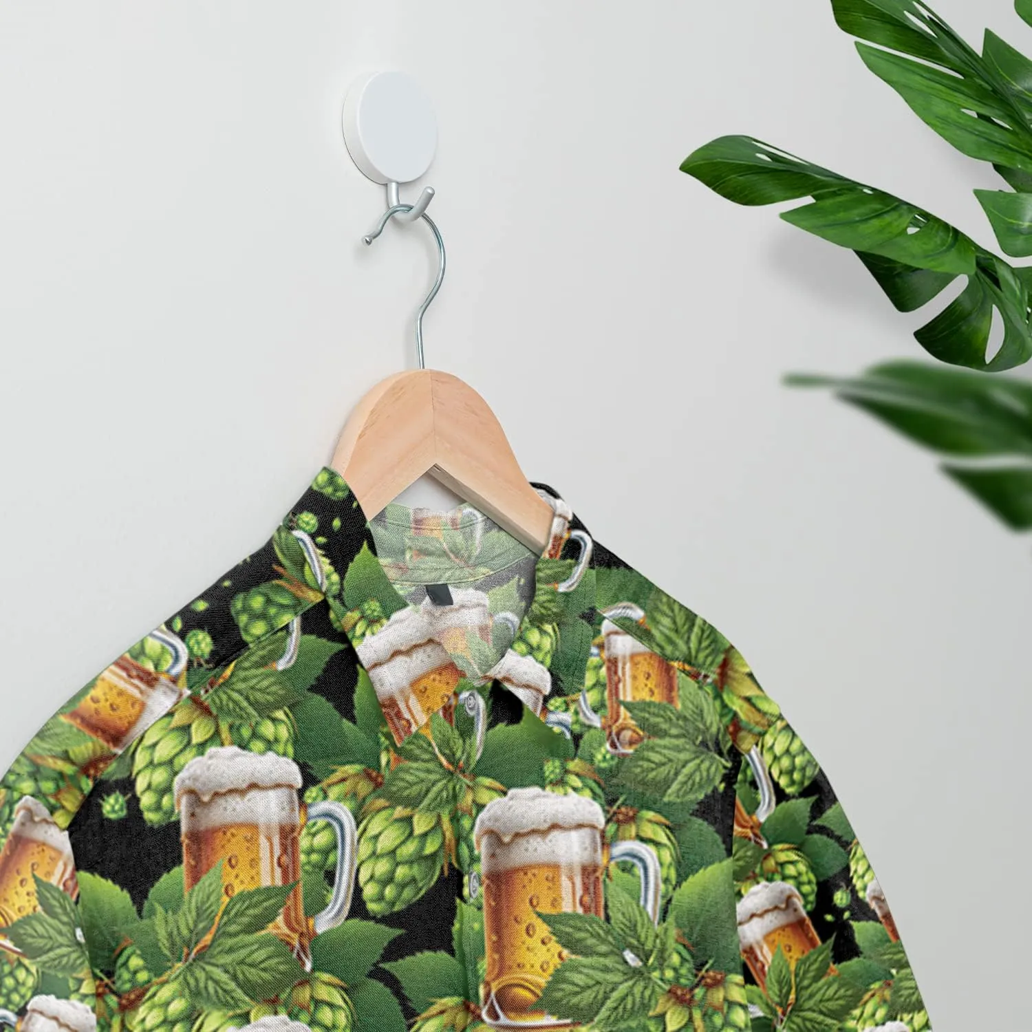 Tropical Beer Hawaiian Shirts for Men- Casual Short Sleeve Craft Beer Cool Summer Hawaiian Shirt (HN-HW22)