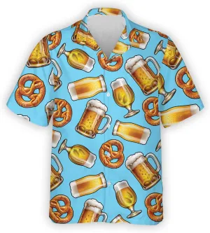 Tropical Beer Hawaiian Shirts for Men- Casual Short Sleeve Craft Beer Cool Summer Hawaiian Shirt (HN-HW22)