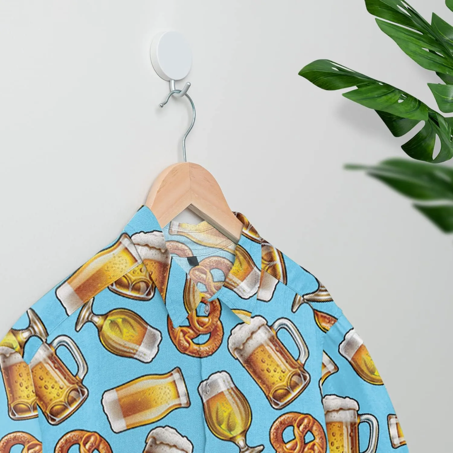 Tropical Beer Hawaiian Shirts for Men- Casual Short Sleeve Craft Beer Cool Summer Hawaiian Shirt (HN-HW22)