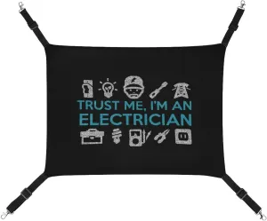 Trust Me I'm an Electrician Hanging Cat Bed Soft Breathable Pet Hammock for Cage Pet Sleeper for Kitten Ferret Puppy Rabbit