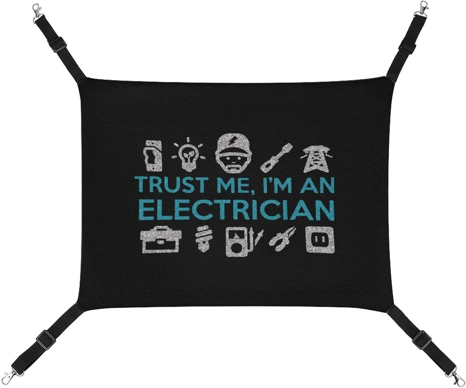 Trust Me I'm an Electrician Hanging Cat Bed Soft Breathable Pet Hammock for Cage Pet Sleeper for Kitten Ferret Puppy Rabbit