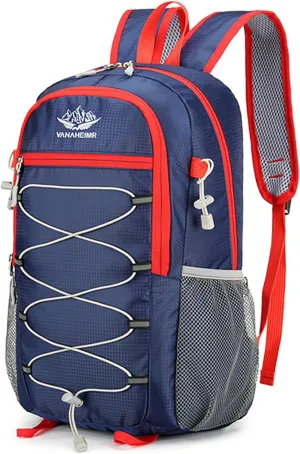 Ultralight Packable Travel Backpack for Camping & Hiking, 17-Inch Foldable Daypack with Large Capacity (Dark Blue)