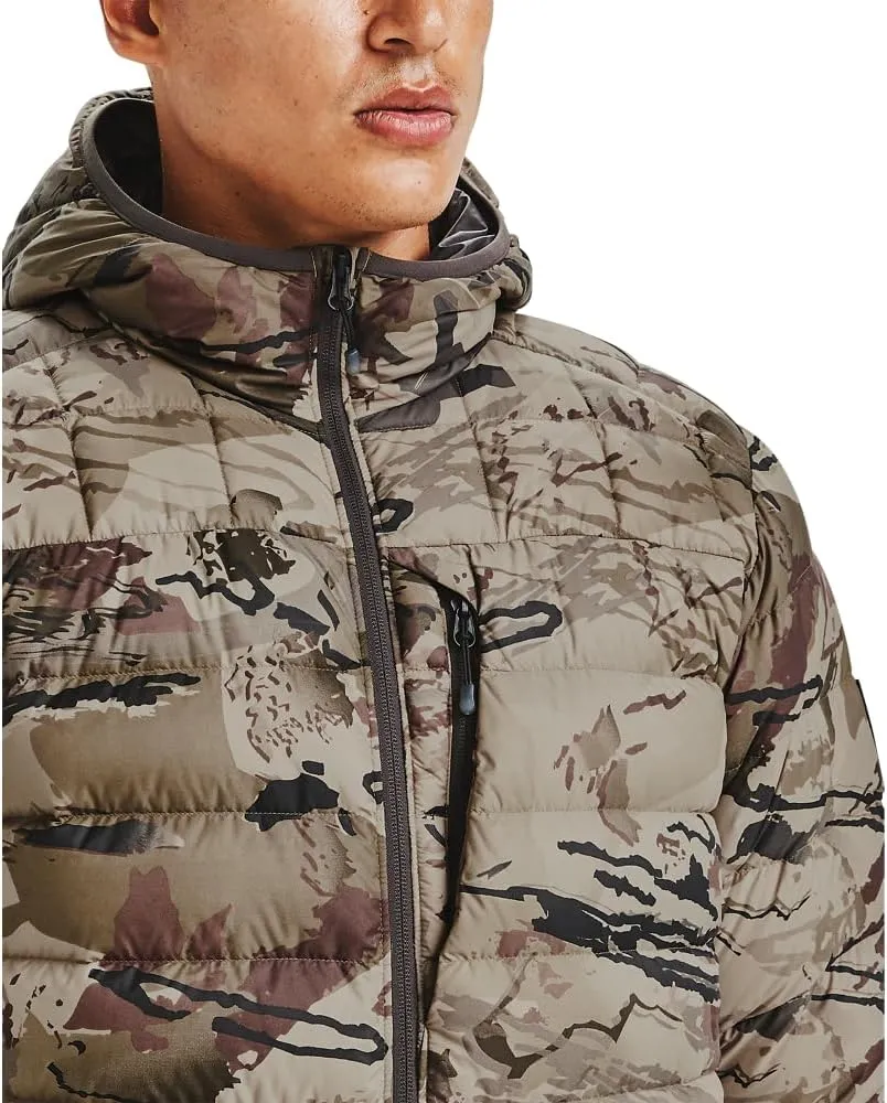 Under Armour Mens Ridge Reaper Down Hoodie | Packable Puffer Camouflage Jacket for Men | Insulated Winter Coat for Men