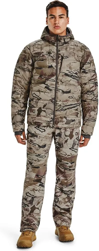 Under Armour Mens Ridge Reaper Down Hoodie | Packable Puffer Camouflage Jacket for Men | Insulated Winter Coat for Men