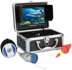 Underwater Fishing Camera Viewing System, with Carrying Case 7inch Monitor 12 LEDs 1000TVL HD Fish Finder Waterproof Fishing Camera 20M Cable(UK Plug),Us