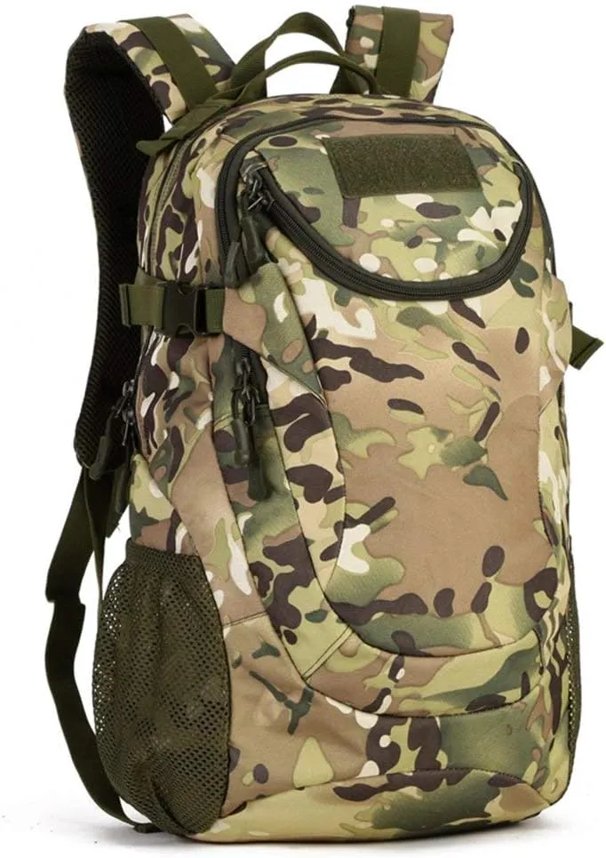 UNISTRENGH 25L Backpack Military Tactical Daypack Water-resistance Assault Gear Rucksack for Hunting Trekking Travelling (CP Camo)